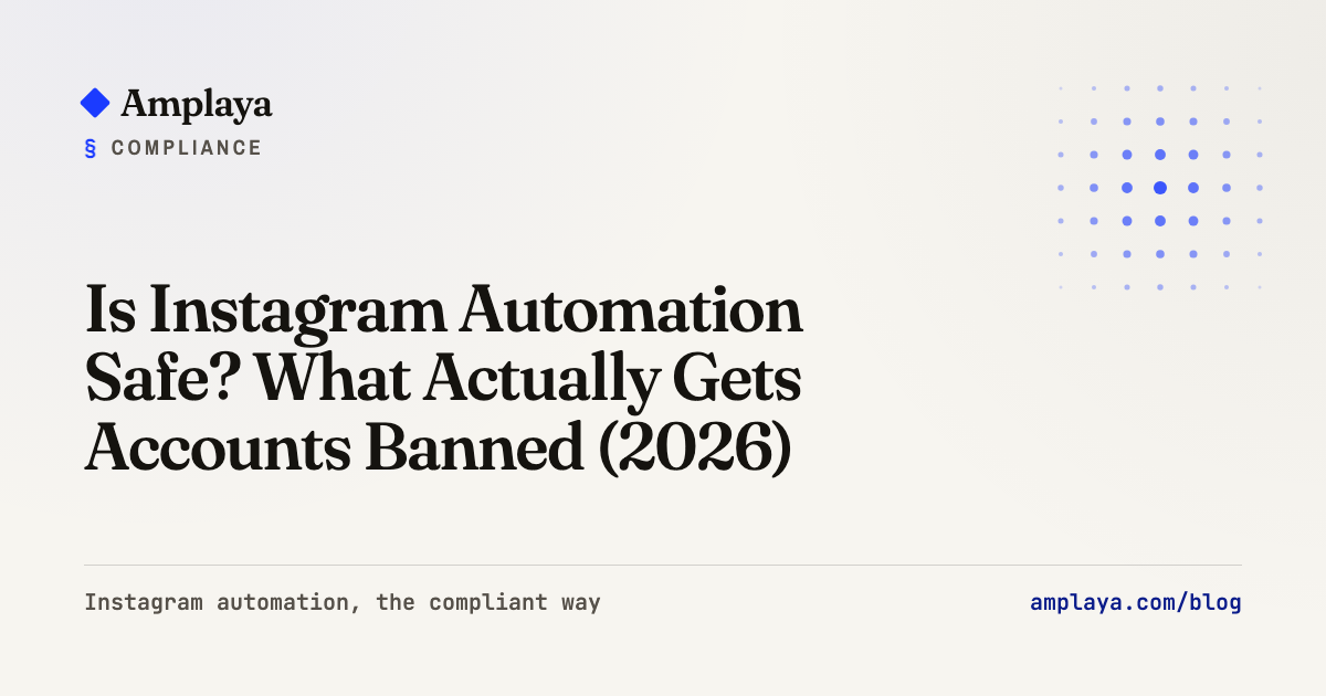Is Instagram Automation Safe? What Actually Gets Accounts Banned (2026)